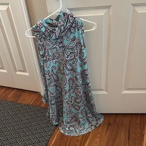 Paisley Print Sleeveless Dress